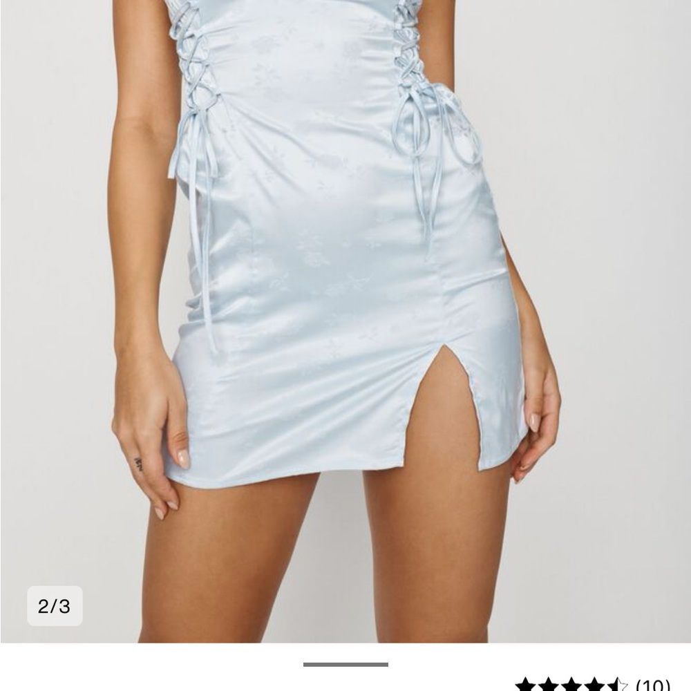 Satin Corset Side Slit Dress